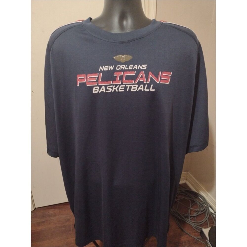 NBA New Orleans Pelicans Sizes 4XL Majestic Blue T-Shirt Short Sleeve